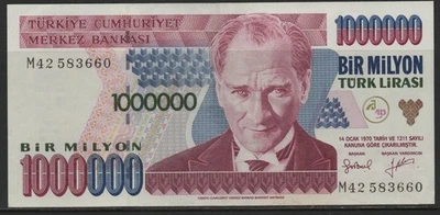 TURKEY # 5-1164 # OLD BANKNOTE # 1.000.000 L # - Image 1 of 2