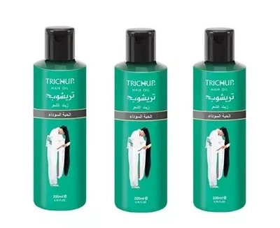 3 paquetes X 200 ml aceite capilar semilla negra Trichup fortalece los folículos pilosos Foto 1 de 4