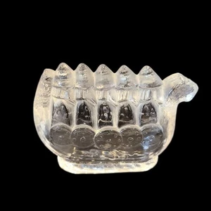 Lindshammar Viking Longboat Boat Ship Clear Glass Figurine Art Glass Paperweight - Picture 1 of 3