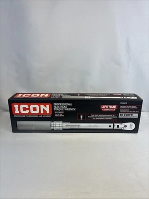 Llave dinamométrica de cabeza flexible profesional ICON 3/8" Drive 90T TW2-F75 #58953 Foto 1 de 4