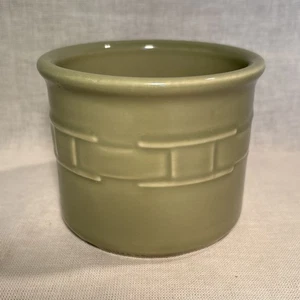 Longaberger Ceramica Tessuto Tradizioni Verde Salvia 1 Pinta Bidone Crock Senza Coperchio - Foto 1 di 7