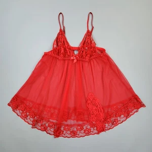 Red Hot Fredricks Of  Hollywood Womens Babydoll Lingerie Negligee Nighty Sz 1X - Picture 1 of 12