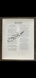 Jamey Johnson Country Music Artist Autographed “High Cost Of Living” Lyric Sheet - Picture 1 of 2
