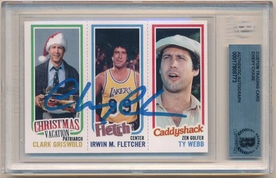 CHEVY CHASE 1980/81 TOPPS VARIATION SIGNED AUTOGRAPH CARD BGS AUTHENTIC AUTO SP - Image 1 of 2