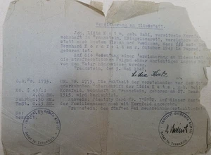 HOLOCAUST Auschwitz concentration camp SURVIVOR DOC 2 1948 ISRAEL GERMANY  - Bild 1 von 1