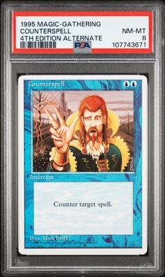 COUNTERSPELL 4th Edition Alternate PSA 8 Vintage MTG [Nostalgium] - Image 1 of 2