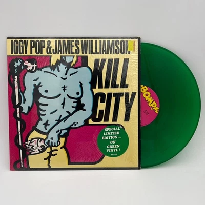 Iggy Pop - Kill City LP Green Vinyl BOMP IMP1018 VG+ In Shrink Ltd Edition - Image 1 of 4
