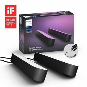 Philips Hue White & Color Ambi Play LED Lightbar paquete doble negro | NUEVO & EMBALAJE ORIGINAL - Imagen 1 de 7