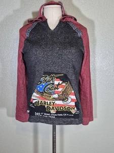 Handmade Harley Davidson Wolf Langarm Hoodie Gr. Medium/Large Damen - Bild 1 von 8