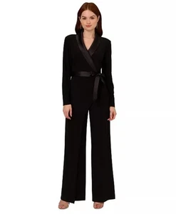 Mono de esmoquin de manga larga para mujer Adrianna Papell talla 8 $169 - Imagen 1 de 8