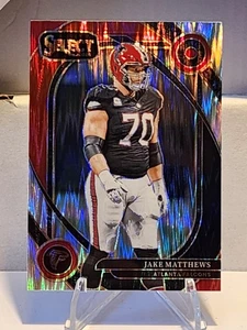Panini Select 2024 - Club Level Jake Matthews #264 negro y rojo Shock Prizm - Imagen 1 de 2