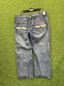 Helix Jeans Mens 38x30 Loose Straight Leg Baggy Y2K Buckle JNCO Grunge Punk 90s - Picture 1 of 10