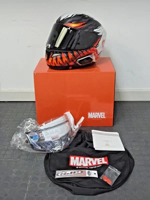 Motorradhelm HJC RPHA 11 Anti Venom Marvel + neue Polster Gr. S - Bild 1 von 4