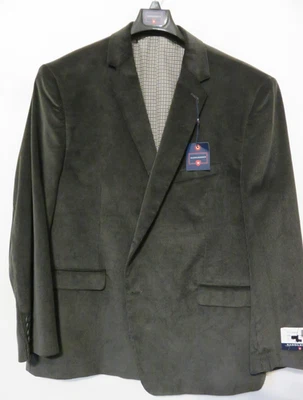 NWT Saddlebred Blazer 52R Grey Corduroy Cotton Charcoal Sport Coat Jacket Preppy - Image 1 of 4