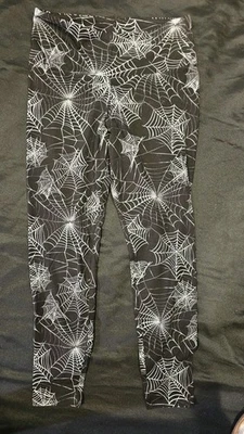 Leggings para mujer negros tela de araña talla grande Foto 1 de 4