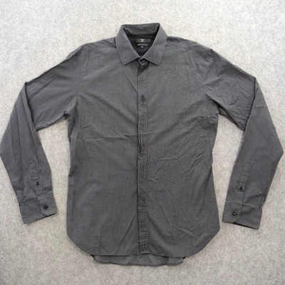 Guess Black Label 衬衫男式特大号灰色纽扣长袖休闲 — 第 1/4 张图片