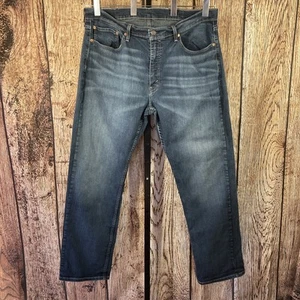 Levis Jeans Mens 38x32 Blue 559 Relaxed Straight Mid Rise Dark Wash Denim - Picture 1 of 12
