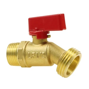 outside faucet NPT1/2 x GHT3/4 hose bib, brass outdoor water spigot, 1/4 turn... - Picture 1 of 7