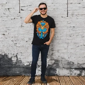 Ay Guey! Herren Jaguar Dragon Graphic Shirt Unidos Por Mexico Tongue Snake Tee RAR - Bild 1 von 7