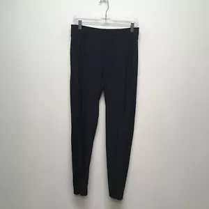Athleta Womens Black Ribbed Elastic Waistband Pull On Brooklyn Ankle Pants 4T - Picture 1 of 10
