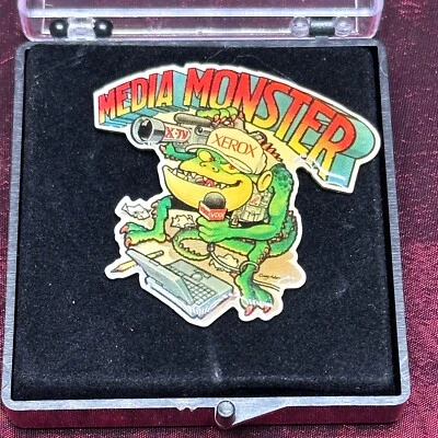 "MEDIA  MONSTER" 1996 ATLANTA OLYMPIC XEROX Sponsor PIN Limited Edition  #1140 - Image 1 of 4