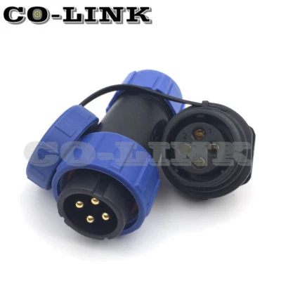 SP21 Waterproof 4pin Connector, Industrial IP67 Power Cable Plug-US STOCK - Image 1 of 4