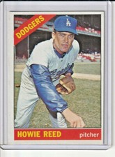 Howie Reed Los Angeles Dodgers 1966 Topps Baseball Card #387 (SET BREAK) (D)