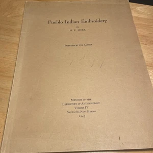 1943 PUEBLO INDIAN EMBROIDERY Mera SANTA FE NEW MEXICO - Picture 1 of 11