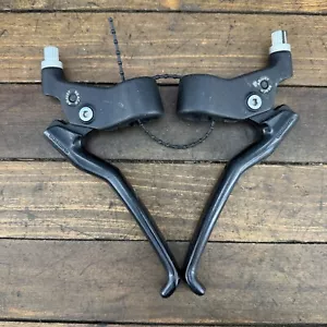 Shimano Deore XT BL-M730 Brake Lever Set Mountain 90s MTB Vintage Black Adjust - Picture 1 of 11