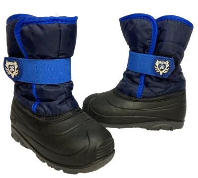 Bota de nieve Kamik Snowbug 2 forrada de piel sintética para clima frío-azul marino (talla 8) Foto 1 de 4