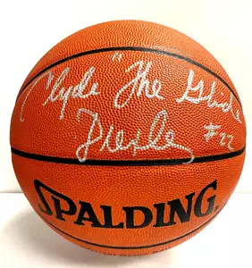 Clyde Drexler Signed Official Spalding Leather Game Basketball BAS BH096508 HOF - Picture 1 of 3