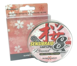 SAKURA Trecciato SENSIBRAID 8X - 300MT 0,20 mm 19,0 KG 41,8 LB Green AB523 - Foto 1 di 4