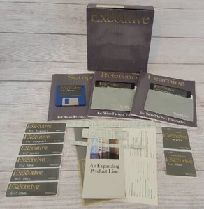 Original 1987 WordPerfect Executive Manuals 3.5" Floppy Disks  Labels Vintage - Picture 1 of 14