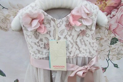BNWT Mink Pink Christening Flower Girl Party Occasion Dress 18-24 MONSOON £55 - Image 1 of 4
