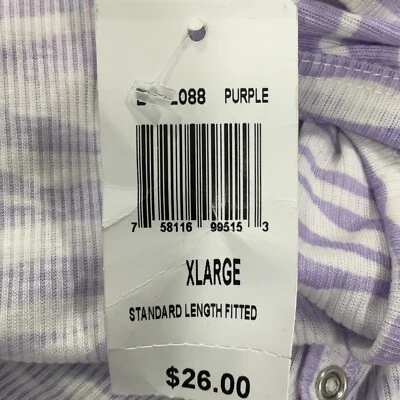 Derek Heart Tank Top Womens XL Cropped Purple Zebra Print Standard Length Fitted - Image 1 of 4