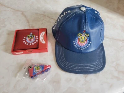 Chivas De Guadalajara Real Authentic Leather Hat + Wallet New High Quality Lot - Image 1 of 4