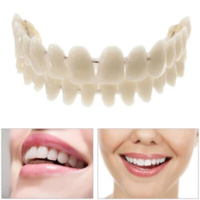Smile Snap On False Teeth Upper & Lower Dental Veneers Dentures Tooth Cover Kit - image 1 of 4