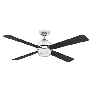 Fanimation Kwad 52" Ceiling Fan, Chrome/Black Blades & LED Light Kit - FP7652CH - Picture 1 of 1
