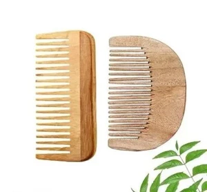 "Handmade wooden comb for gentle hair detangling and scalp health" - Picture 1 of 3