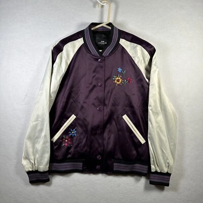 Chaqueta de recuerdo floral bordada acolchada Coach para dama talla L Foto 1 de 4