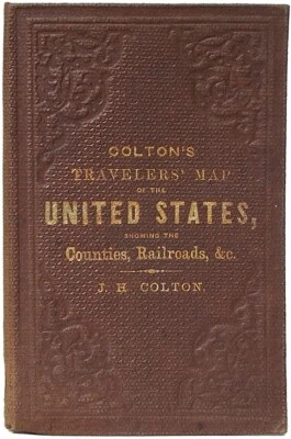 Colton’s Traveler’s Map of the United States (1864) Foto 1 de 4