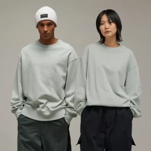 Maglione Y-3 cotone biologico Terry Crew cotone biologico IP7694 Large Wonder Silver - Foto 1 di 9