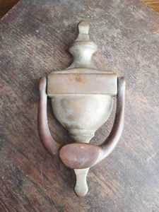 Antique Vintage Brass Door Knocker MARKED IVES 75235 - Picture 1 of 24