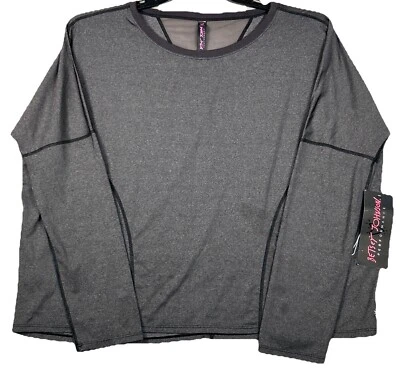 Camisa Betsey Johnson Negra L Rendimiento Atlético Manga Larga Nueva con Etiquetas Foto 1 de 4