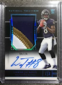 2018 National Treasures Lamar Jackson RPA Midnight /20