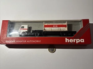 RA457 Herpa 821002 Scania 20 Ft Tank Container AGA Tiefkalt Wärmeisoliert H0 - Bild 1 von 7