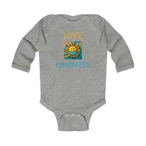 Love & Kindness-Infant Long Sleeve Bodysuit - Picture 1 of 17