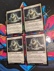 MTG 4 x WILDS OF ELDRAINE  Uncommon CURSED COURTIER  NM - Imagen 1 de 1