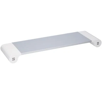 Computer Monitorständer Monitorerhöhung Alu Monitor Desktop Mit 4 USB Port Neu - Bild 1 von 3