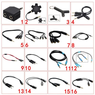Cavo Sdoppiatore Y Audio Stereo 3,5mm Adattatore Cuffie e Microfono per PC Portatile - Immagine 1 di 4